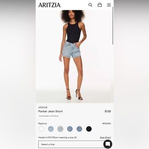 BRAND NEW WITH TAGS AGOLDE AGOLDE Parker Jean Short